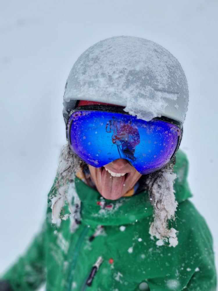 Ali Gibb on a snowy day